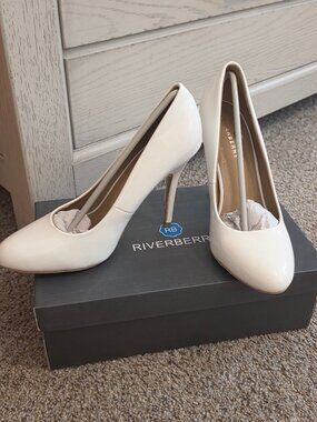 White Patent High Heel Pumps